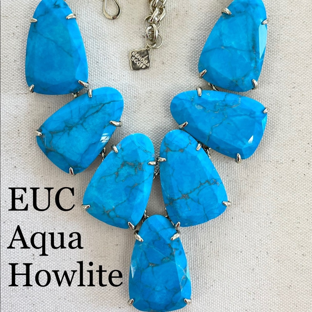 Kendra Scott Aqua Howlite Harlow in Gold